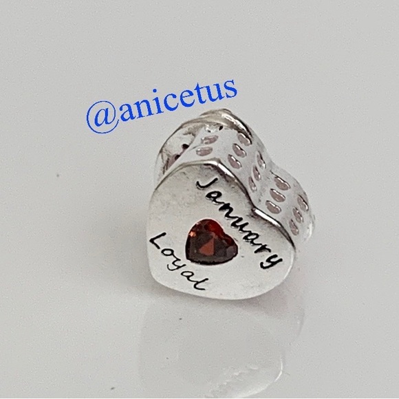 NWOT S925 Sterling Silver January Birthstone CZ Charm - Picture 4 of 7